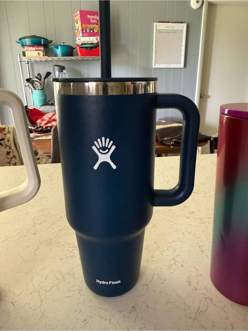 Hydro Flask Dark Blue Insulated Travel Mug with Handle